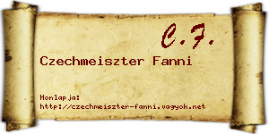 Czechmeiszter Fanni névjegykártya